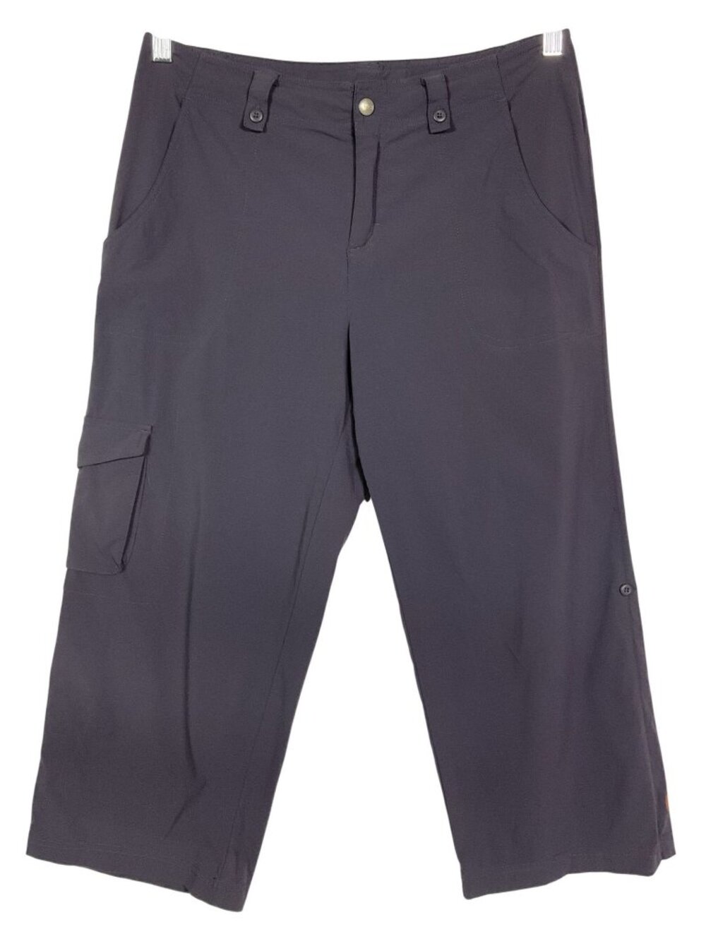 Lucy Crop Pants Gray Size 6 Nylon Spandex Roll Up Athletic Travel Pockets